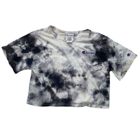 Champion Big Sky Tie Dye Cropped Tee Size Small - Picture 2 of 3